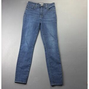 Madewell Curvy High Rise Skinny Jeans Women's 28 Blue Dark Wash Stretch Denim